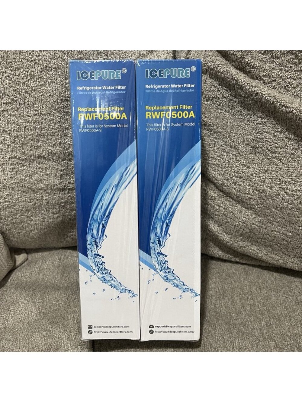 LOT of 2 ICEPURE Replacement RWF0500A Water Filters NEW